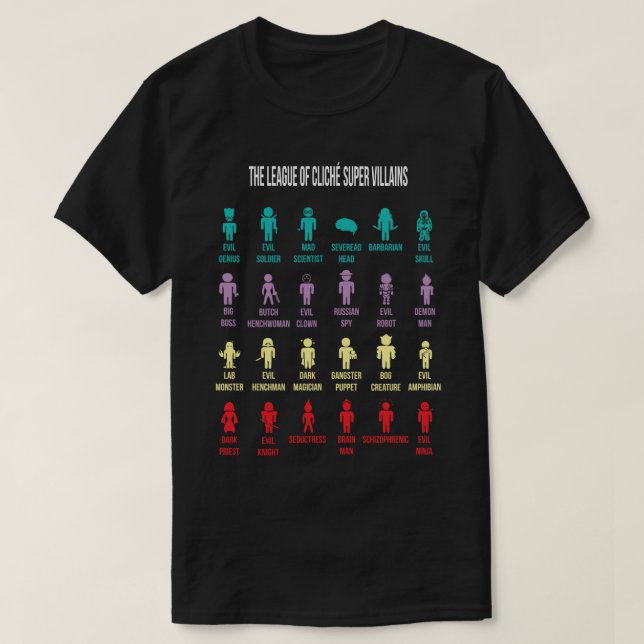 T-shirt Liste roturiers de cliché (Design devant)