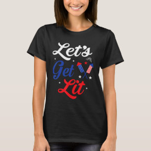 T-shirt Lit 4 juillet Fireworks Fourchette patriotique