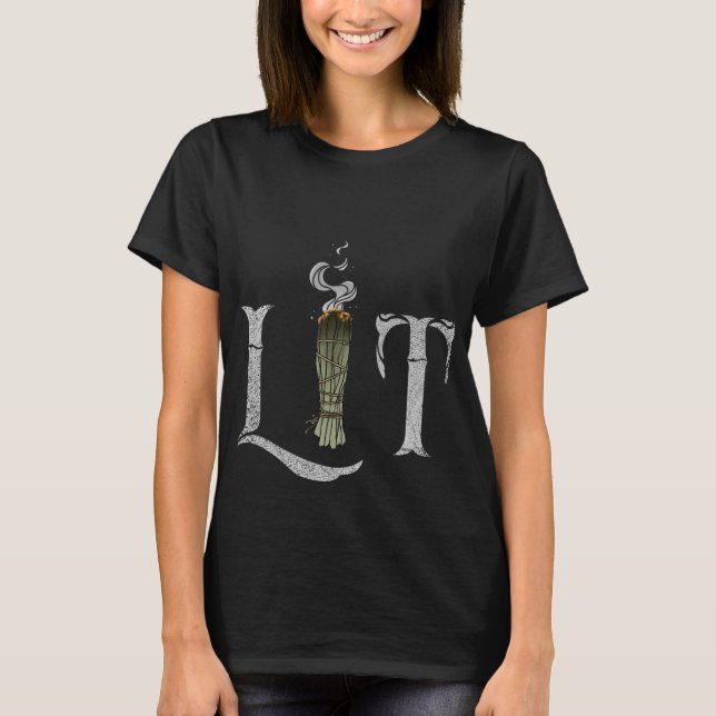 T-shirt Lit Amusant Halloween Witch Pagan Brûler Smudg (Devant)