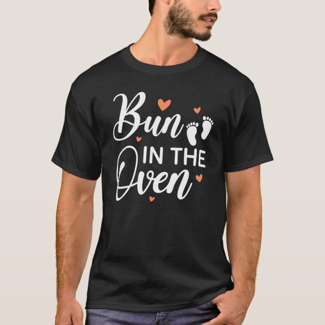 T-shirt Lit Dans Le Four Bébé En Cours Femmes Enceintes (Devant)