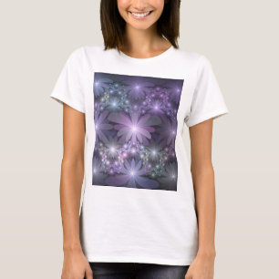T-shirt Lit de fleurs Art Fractal Abstrait tendance brilla