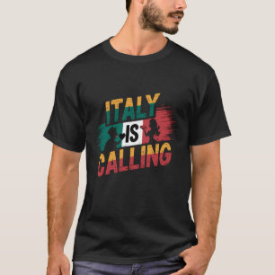 T-shirt L'Italie appelle amateur de vin italien drôle Medi