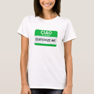 T-shirt L'Italien bonjour mon nom est… personnalisable