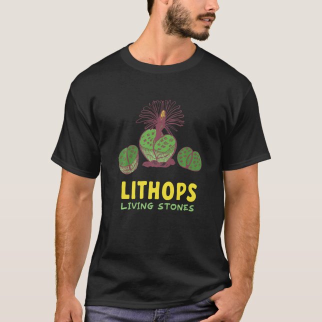 T-shirt Lithops Living Stones Lithops Succulent Plante (Devant)