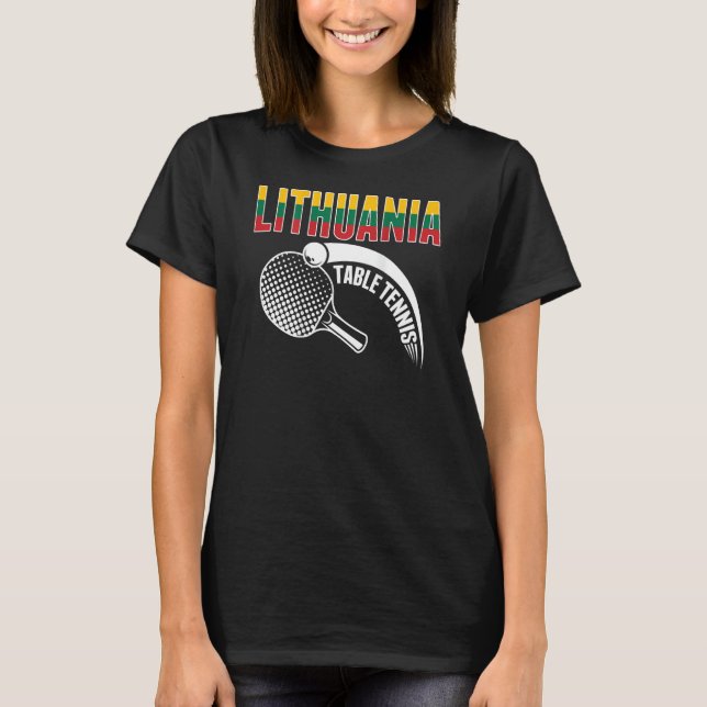 T-shirt Lithuania Table Tennis  Lithuanian Ping Pong Suppo (Devant)