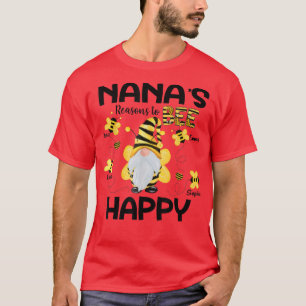 T-shirt Litomann Grandmas Reasons To Bee HappyNana Four