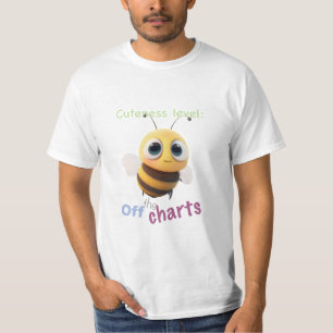 T-shirt Little Bee Cuteness Level Joli Adorable Funny