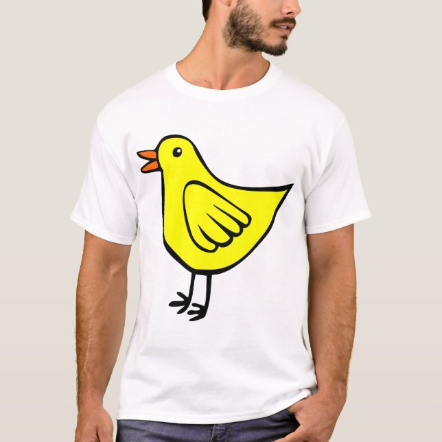 T-shirt Little Bird - Jaune (Devant)