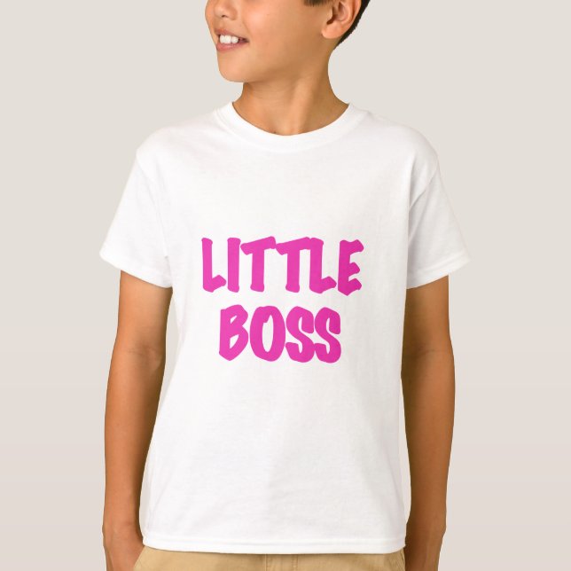 T-shirt Little Boss - Chemises et cadeaux roses (Devant)