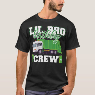 T-shirt Little Brother Birthday Crew Garbage Truck Family 