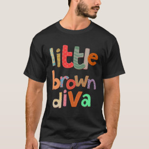 T-shirt Little Brown Diva Joli noir Afro Queen Melanin