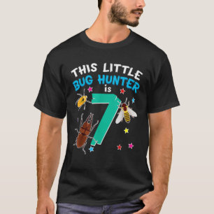 T-shirt Little Bug Hunter Est 7 Anniversaire Garçons Fille