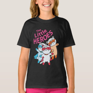 T-shirt Little Heroes Super Hero Cats Drôle Mignonne