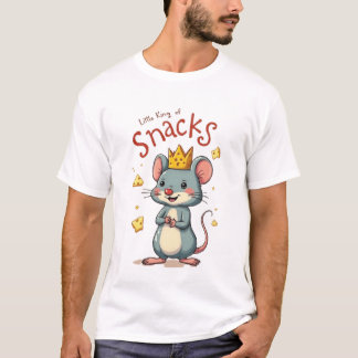 T-shirt Little King of Snacks - Drôle Cartoon Fromage de s