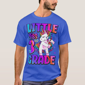 T-shirt Little Miss 3e année Unicorne Retour à l'école 3e 