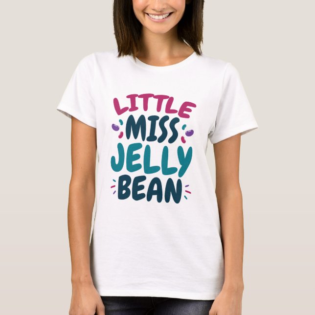 T-shirt Little Miss Jelly Bean Paster Candy Surnom (Devant)