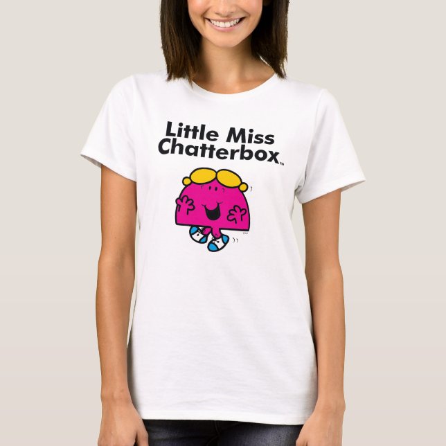 T-shirt Little Miss | Little Miss Chatterbox est si chatty (Devant)