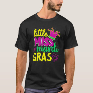 T-shirt Little Miss Mardi Gras Carnival Party Filles migno