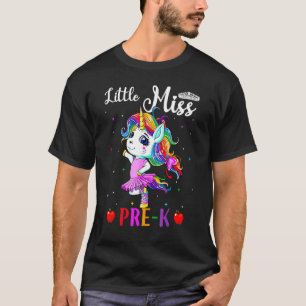 T-shirt Little Miss Pre K Cutie Premier Jour De L'École Bo