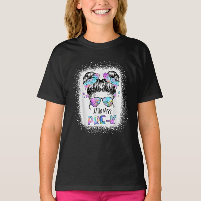 T-shirt Little Miss PRE-K Premier Jour De L'École 1Er Jour (Devant)
