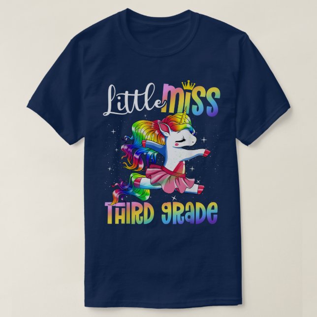 T-shirt Little Miss Troisième Grade Funny Unicorne Premier (Design devant)