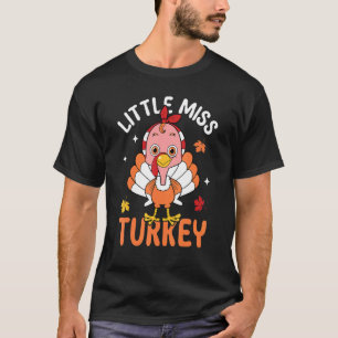 T-shirt Little Miss Turquie automne automne Thankgiving Re