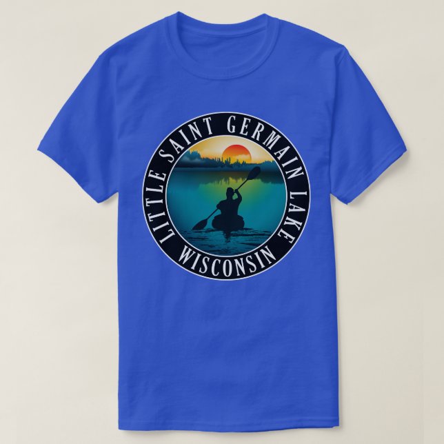 T-shirt Little Saint Germain Lake Wisconsin Kayaking (Design devant)