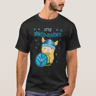 T-shirt Little Shield-Maiden Lagertha's Shield Girl Norse