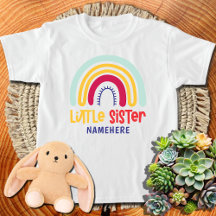 Little Sister Nom personnalisé Cute Rainbow
