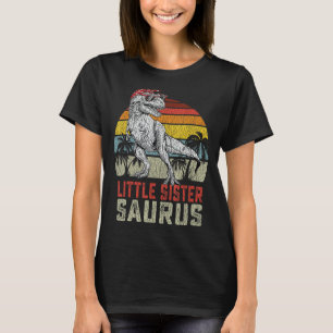 T-shirt Little Sistersaurus Rex Dinosaur Sister Saurus Fam