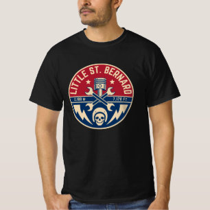 T-shirt Little St Bernard Pass Français italie Motobik alp