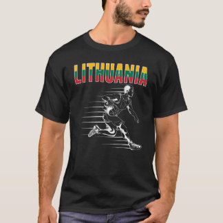 T-shirt Lituanie Fans de basket-ball Jersey Lituanie Drape
