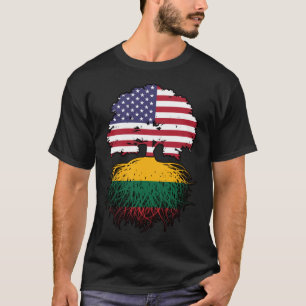 T-shirt Lituanie Lituanien Américain États-Unis États-Unis