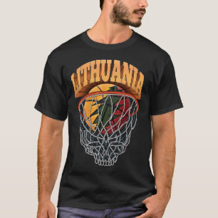 T-shirt Lituanie Strong Basketball Skeleton Net