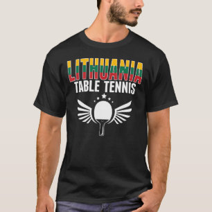 T-shirt Lituanie Tennis de table Lituanie Ping Pong Supp