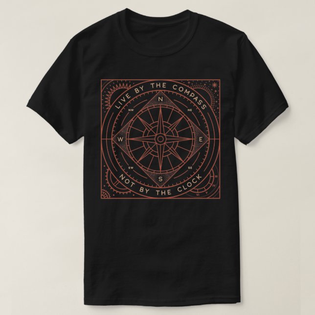 T-shirt Live By The Compass (Design devant)