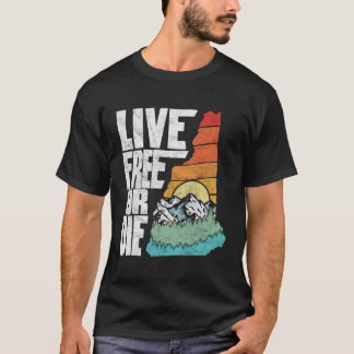 T-shirt Live Free Ou Die New Hampshire Nature