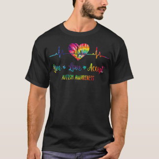 T-shirt Live Love Accepter Sensibilisation sur l'autisme T