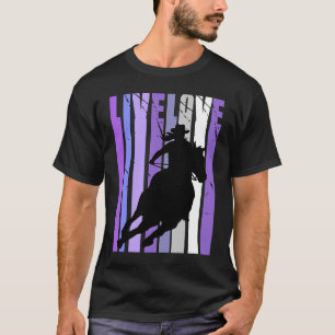 T-shirt Live Love Cowgirl Rodéo Barrel Racing Cheval