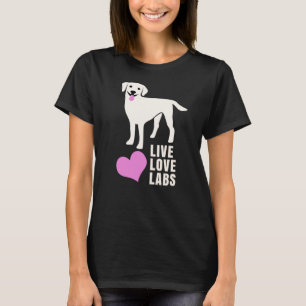 T-shirt Live Love Labradors White Lab