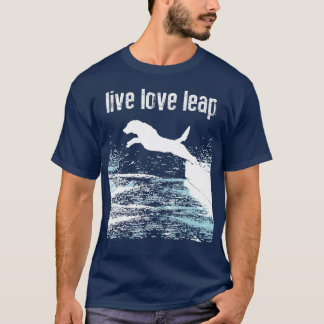 T-shirt Live Love Leap Canine Agility Dog Sports Dock D