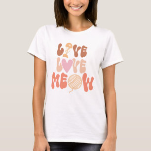 T-shirt Live Love Meow