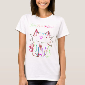 T-shirt Live Love Meow