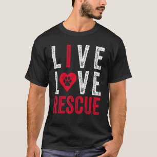 T-shirt Live Love Secourt Vétérinaire Vet Chien Chat Pet V