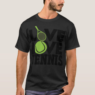 T-shirt Live Love Tennis de basket fan cadeau 90s basket