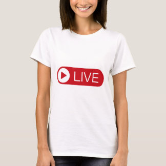 T-Shirt Live Stream – Graphique du logo « Live »