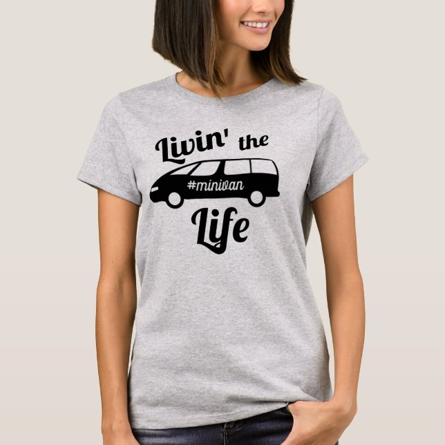 T-shirt Livin la maman de la vie de monospace (Devant)