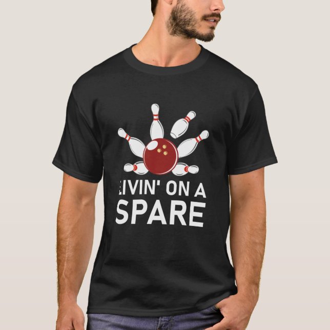 T-shirt Livin' sur un Spare Bowling (Devant)