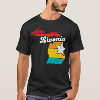 T-shirt Livonia Michigan Vintage Souvenir désorganisé 2
