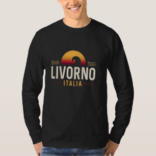 T-shirt Livorno Italia Livorno Toscane Italie Vague rétro
